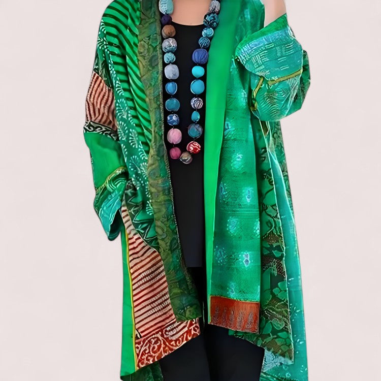 By Ophelia™ | Artistic Patchwork Kimono Jacket