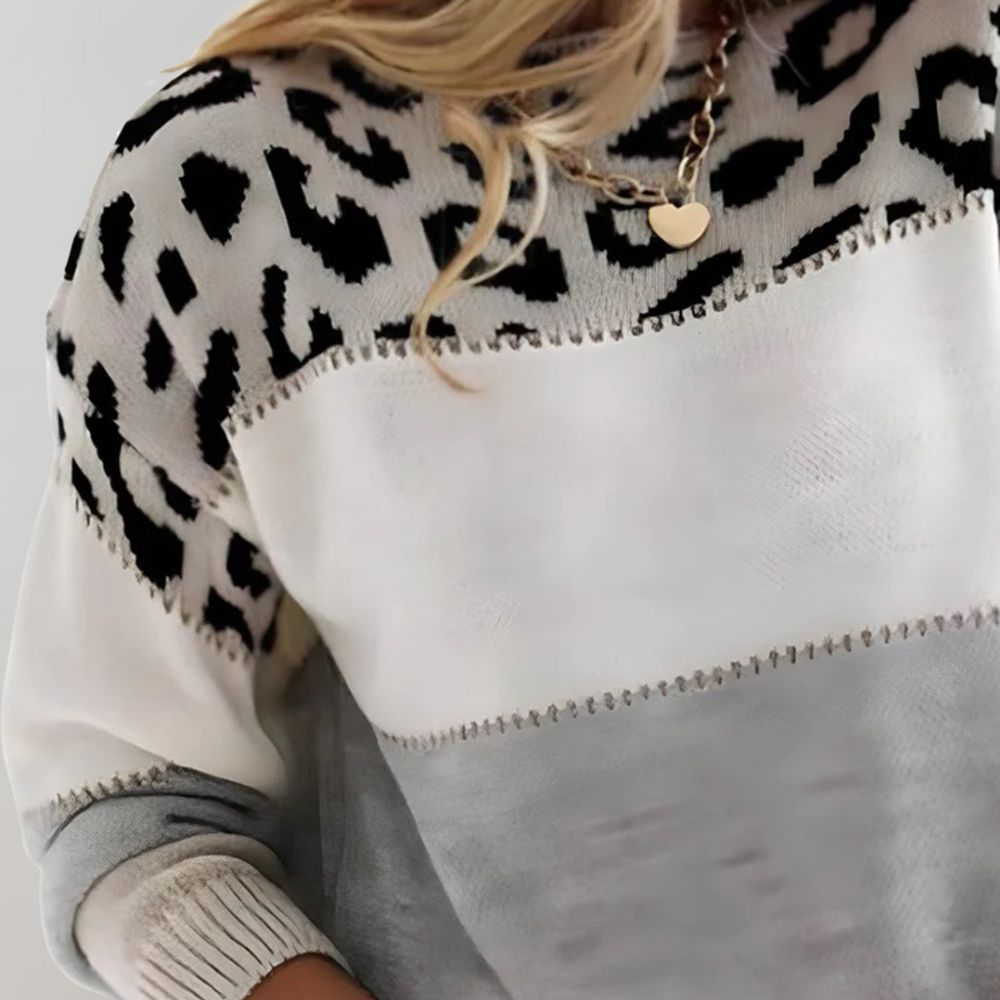 Charlene™ | Leopard Print Casual Sweater 