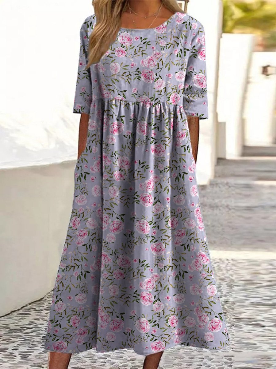 Wendy – Embroidered Relaxed Midi Dress 