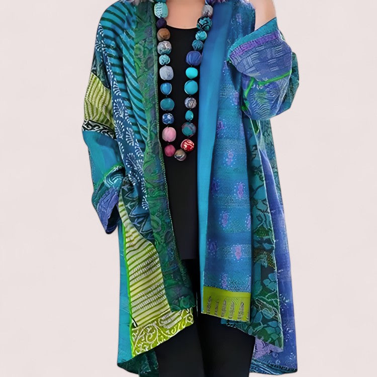 By Ophelia™ | Artistic Patchwork Kimono Jacket