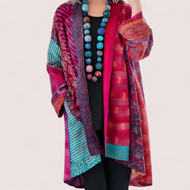 By Ophelia™ | Artistic Patchwork Kimono Jacket