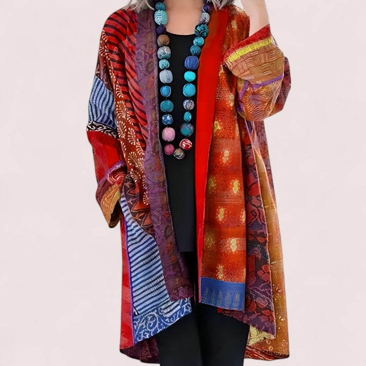 By Ophelia™ | Artistic Patchwork Kimono Jacket