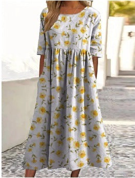Wendy – Embroidered Relaxed Midi Dress 