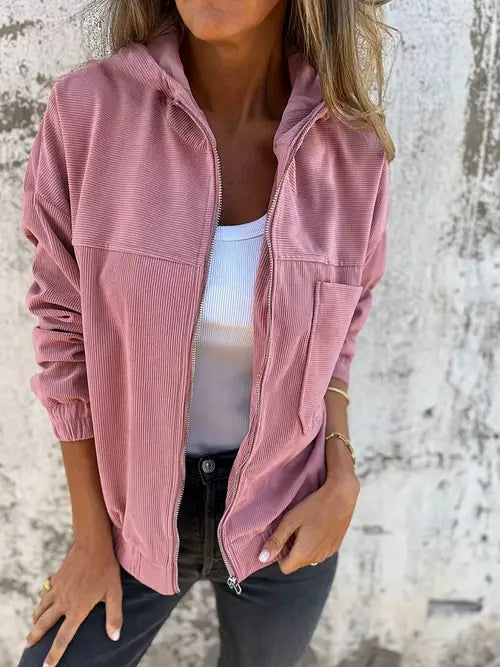 By Ophelia™ | Cord Jacket with Zipper