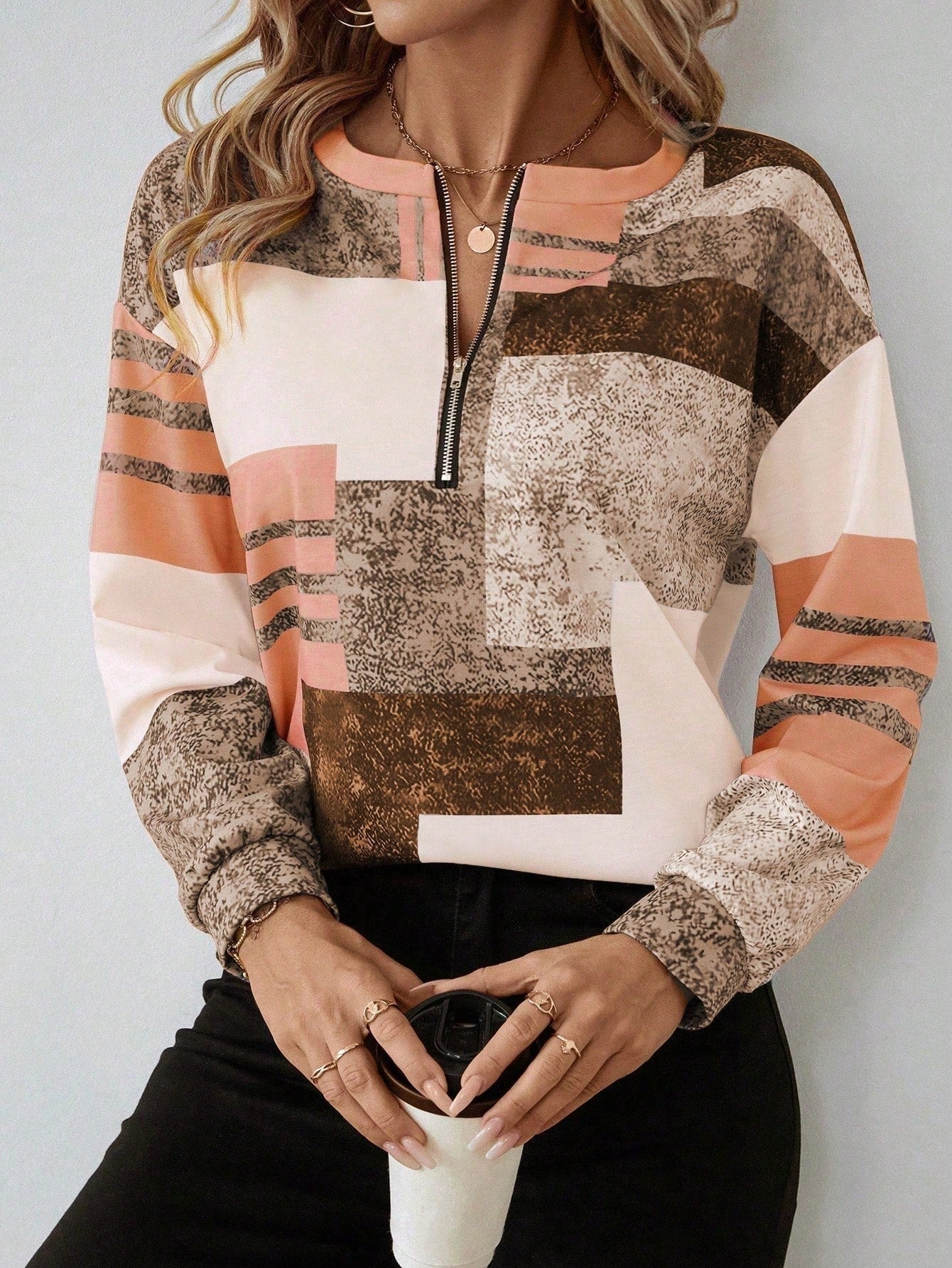 Meliora™ | Patterned Long Sleeve Top 