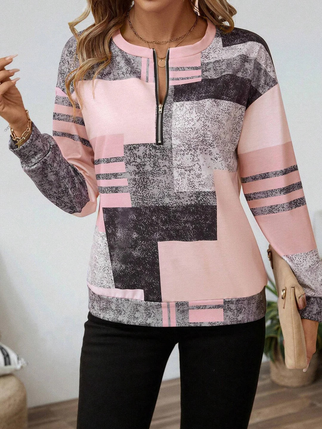 Meliora™ | Patterned Long Sleeve Top 