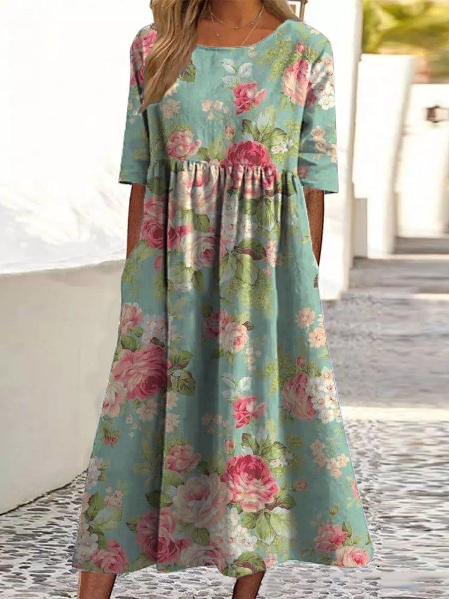 Wendy – Embroidered Relaxed Midi Dress 